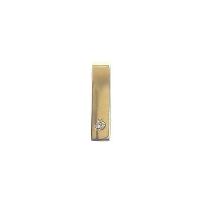 Image 1 of Gold minimalist pendant with diamond | 0.005 ct.