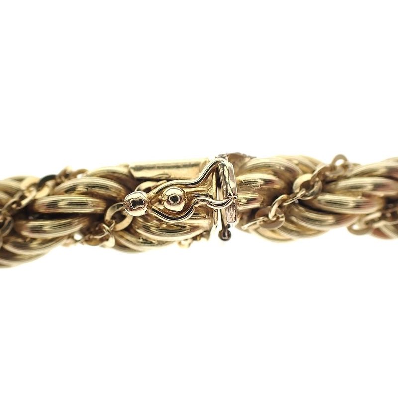 Image 7 of Gold twisted mesh link necklace