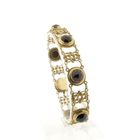 Image 1 of Antique gold boat bracelet with garnet