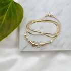 Image 3 of Gold necklace with a fixed pendant and diamond; 0.01 ct | 43.5 cm