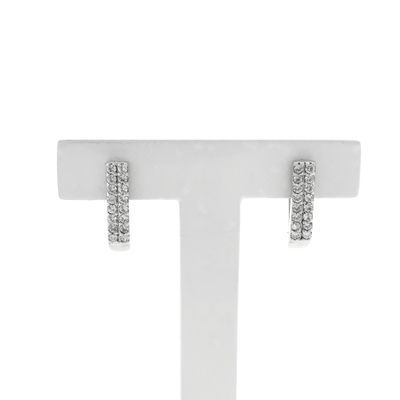 Image 1 of White gold stud earrings with zirconia