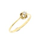 Image 1 of Gold solitaire ring with diamond | 0.03 ct.