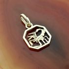 Image 2 of Gold zodiac sign pendant; Scorpio