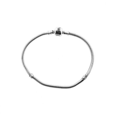 Image 1 of Pandora bracelet; Silver; Snake Chain | 19 cm