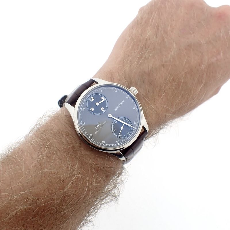 Image 14 of IWC Portuguese Regulator; 18k white gold men's watch