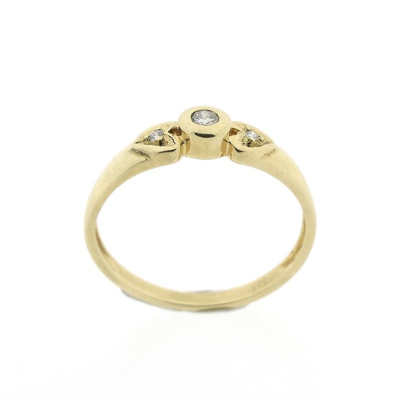 Image 4 of Golden fantasy ring set with diamond | 0.04 ct.