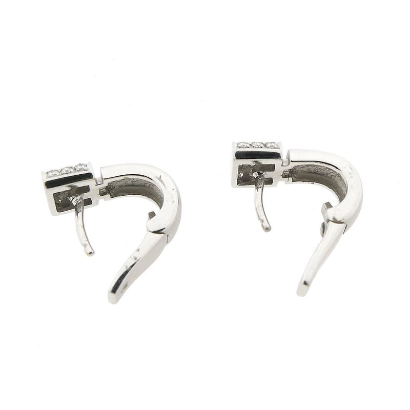 Image 6 of White gold stud earrings set with diamonds | 0.15 ct.