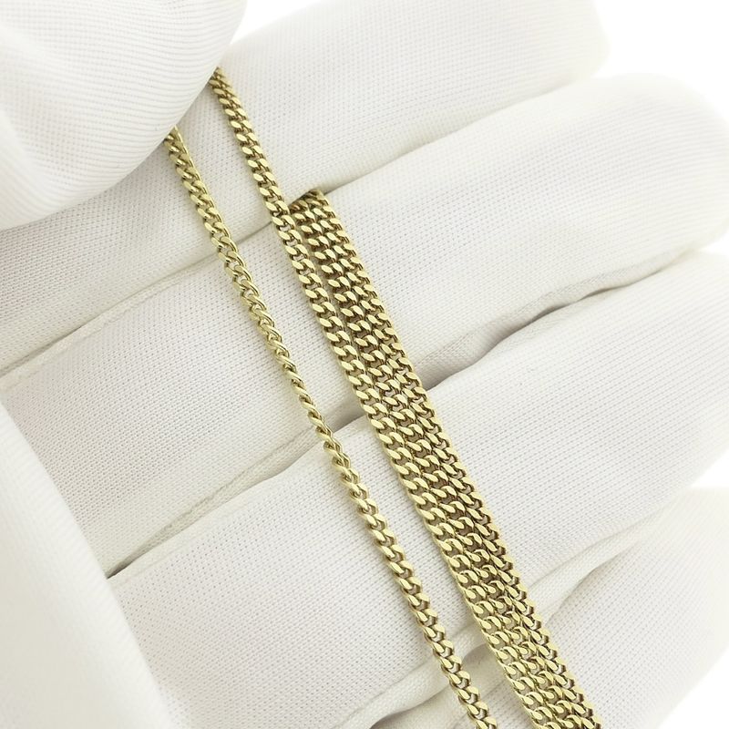 Image 5 of Gold gourmet link chain | 45.5 cm