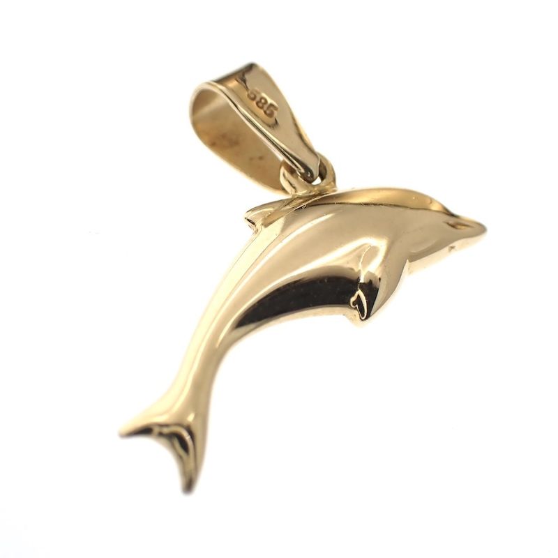Image 2 of Golden dolphin pendant