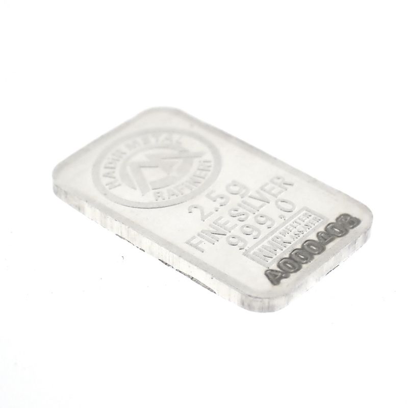 Image 2 of Silver bar 2.5 grams 999.0 pure silver; Nadir Metal Rafineri
