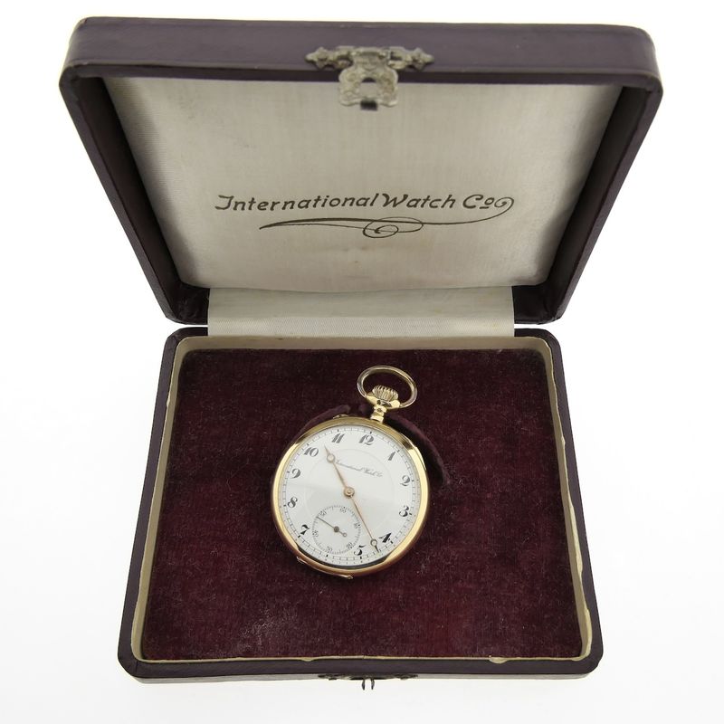 Image 12 of Antique 14k gold IWC pocket watch from 1919