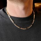 Image 8 of Gold Figaro link chain | 50 cm