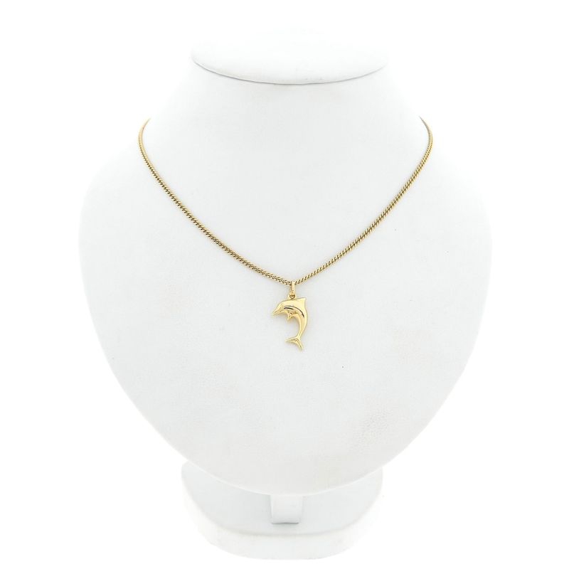 Image 3 of Golden dolphin pendant