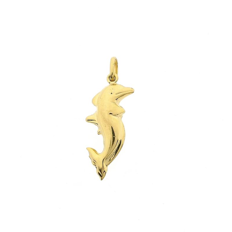 Image 3 of Double Dolphin Pendant; 9 Carat