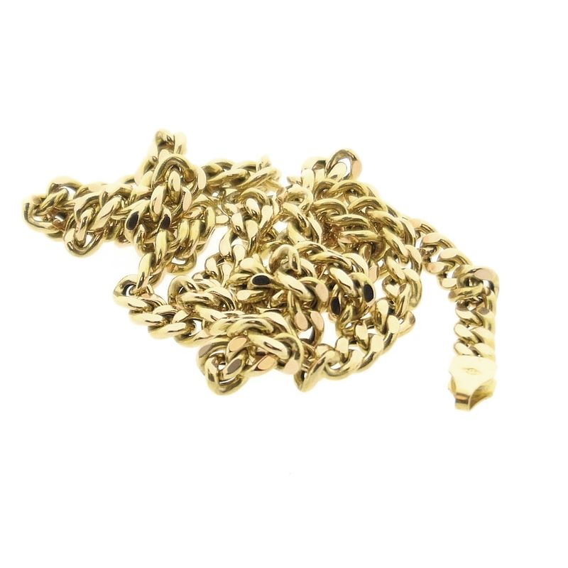 Image 8 of Gold gourmet link chain | 60.5 cm