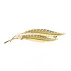 Image 7 of Gold feather brooch with pearl