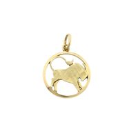 Gold Taurus Zodiac Pendant