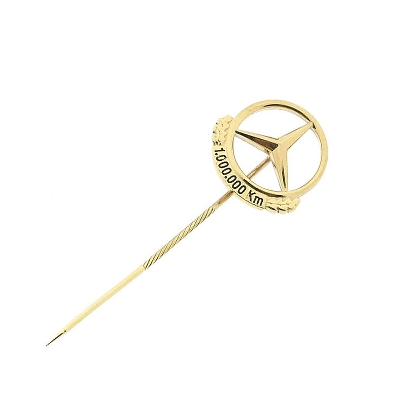 Image 9 of 8 carat vintage lapel pin with Mercedes Benz logo