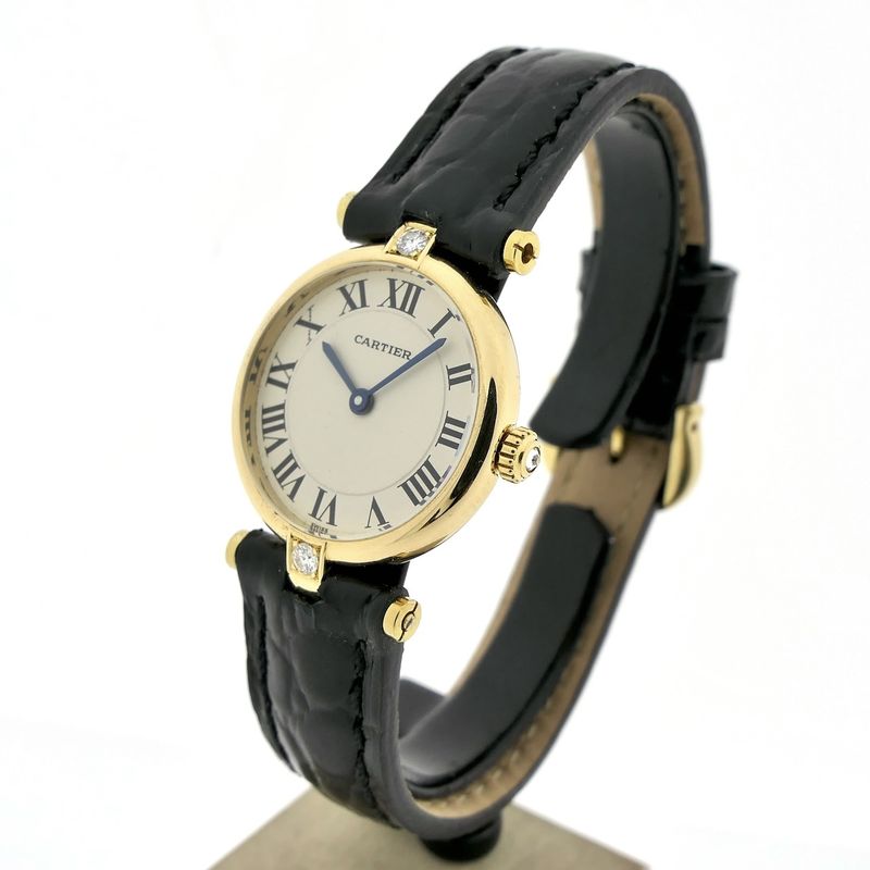 Image 2 of Cartier 'Must de Vendôme' 890004; 18k gold women's watch with diamonds