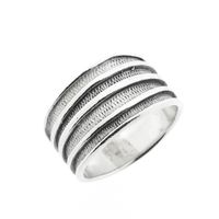 Wide silver ring