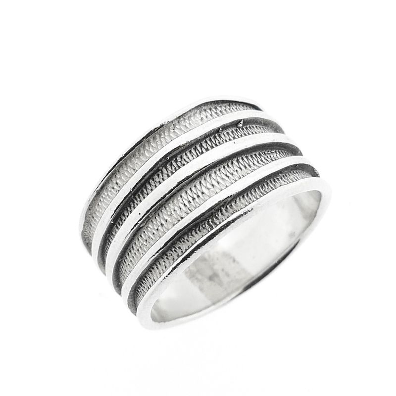 Image 1 of Wide silver ring