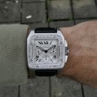 Image 22 of Cartier Santos 100 XL Chronograph 2740; Automatic watch with diamonds
