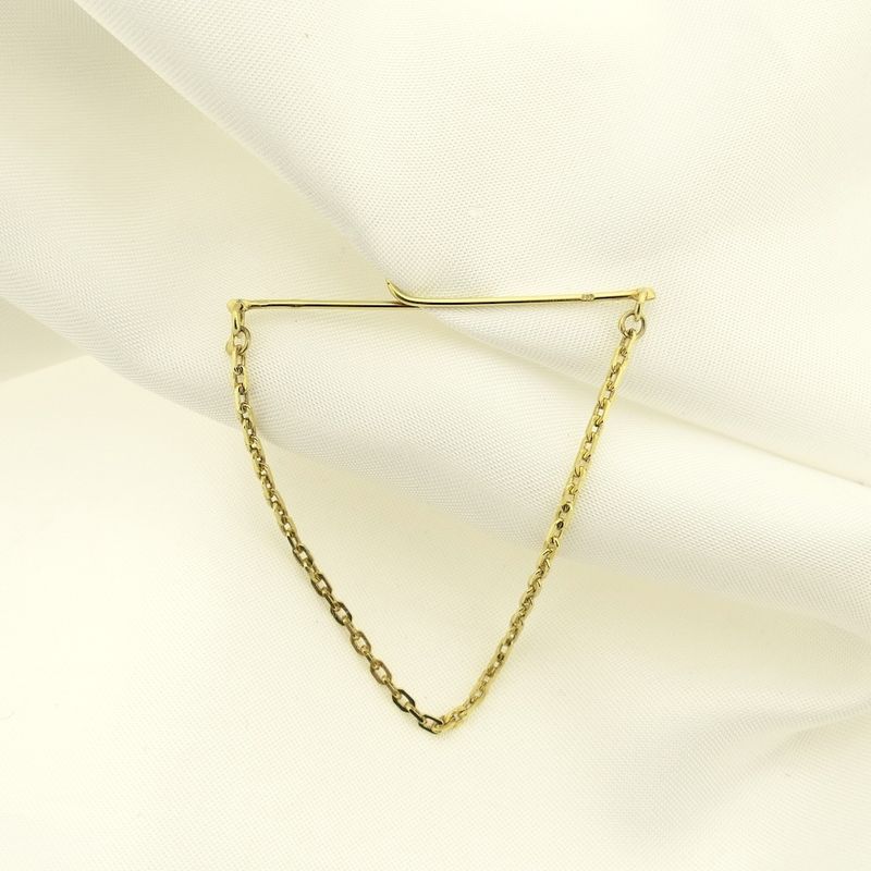 Image 2 of Vintage gold lapel/tie chain