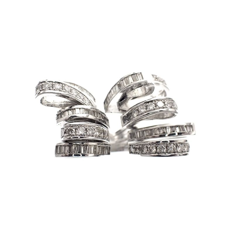 Image 5 of 18-karat exclusive white gold cocktail ring with 4.40 ct. diamonds.