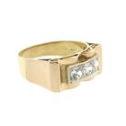 Image 7 of Two-tone gold ring with zirconia.