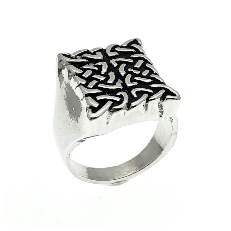 Image 1 of Silver signet ring tribal