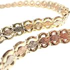Image 6 of Tricolor gold fantasy link necklace | 45 cm