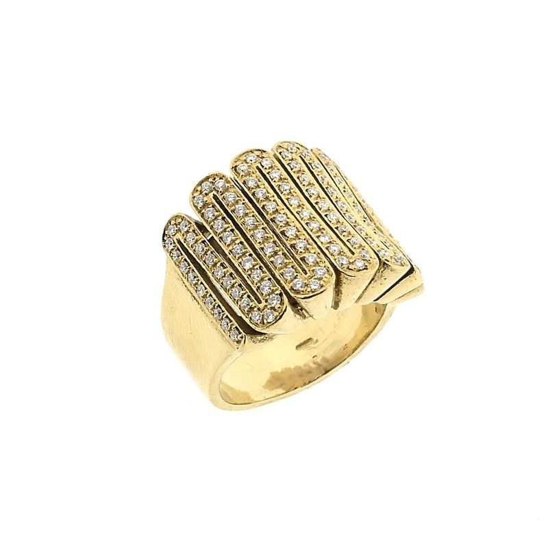 Image 1 of 18-karat gold cocktail ring with 0.59 ct diamond