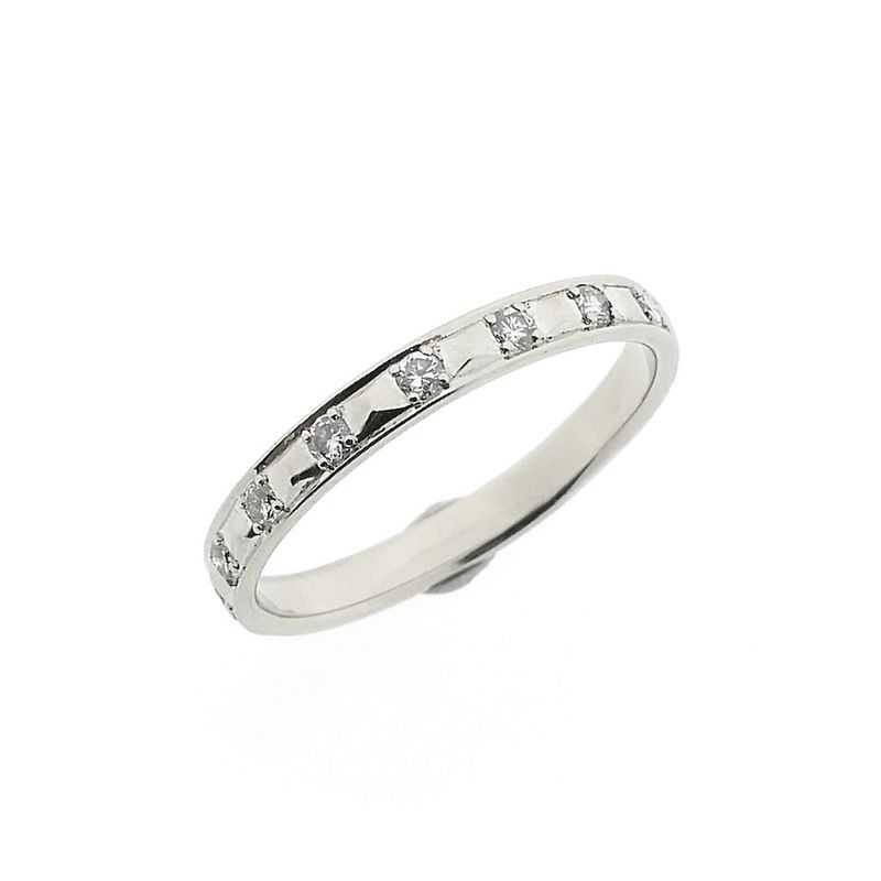 Image 1 of White gold ring with diamond