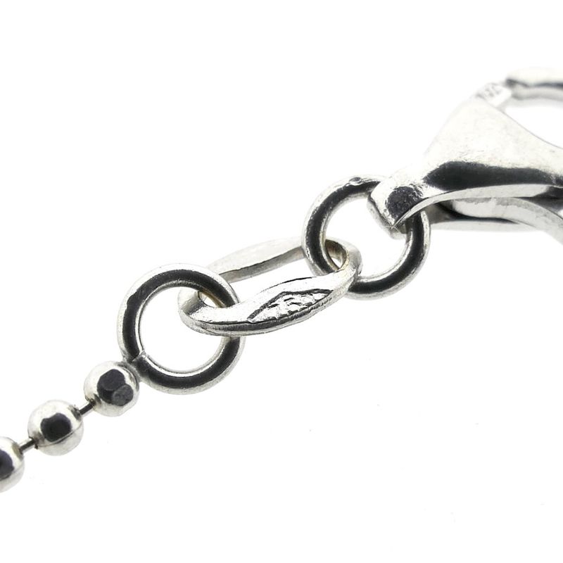 Image 4 of White gold ball link necklace