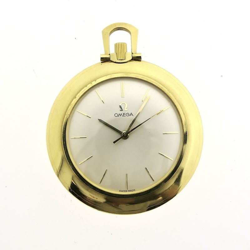 Image 12 of Omega vintage pocket watch 1181SC; 18k yellow gold, caliber 600 'Central Seconds'