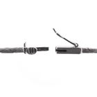 Image 6 of White gold cobra link necklace with fixed pendant | 40 cm