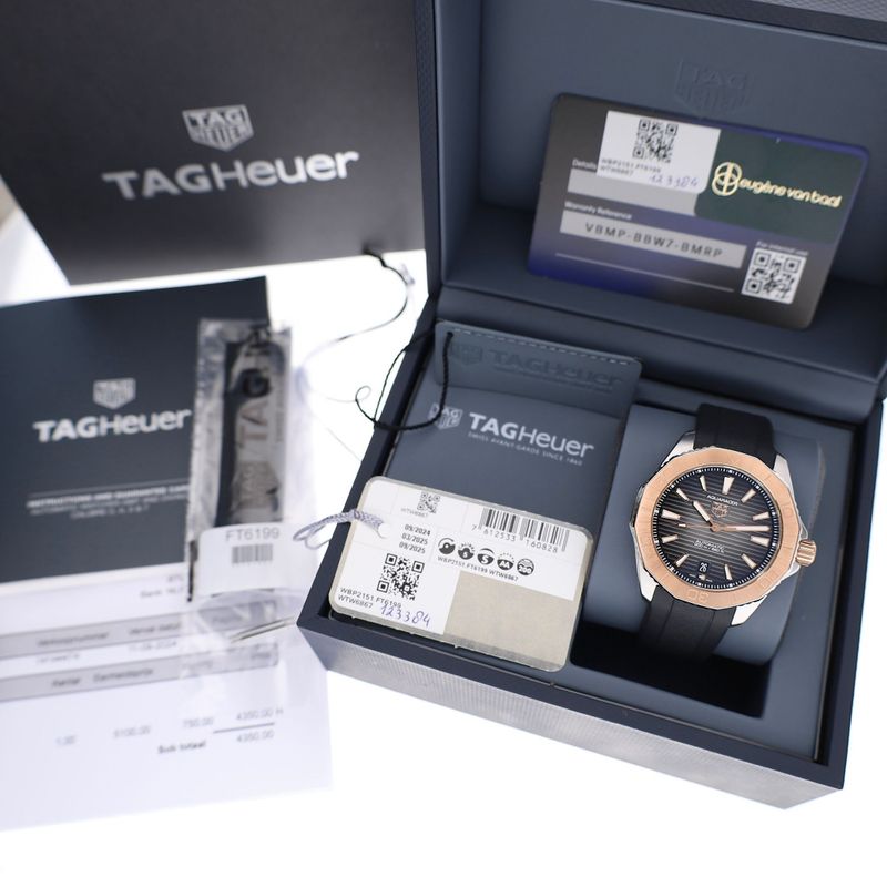 Image 2 of TAG Heuer Aquaracer Professional 200 Date WBP2151.FT6199; Gold/Stainless Steel Men's Watch
