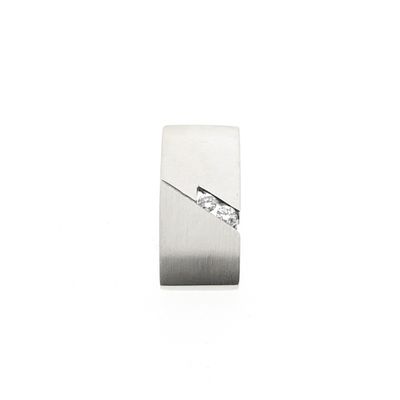 Image 1 of White gold pendant with diamond | 0.09 ct.