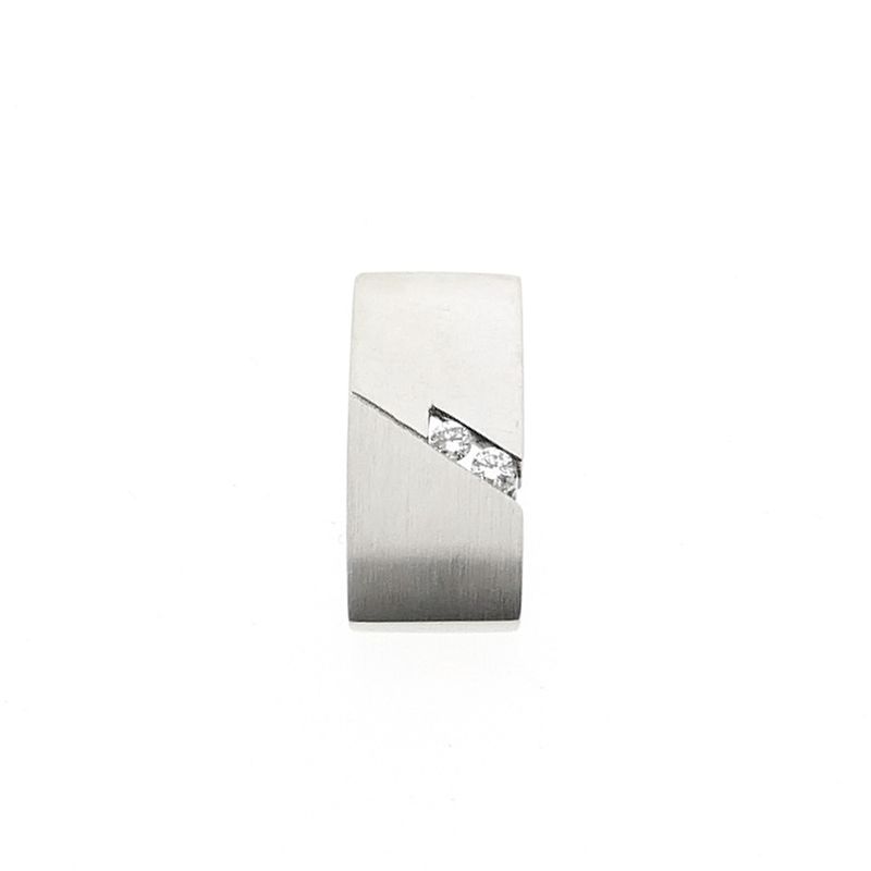 Image 1 of White gold pendant with diamond | 0.09 ct.