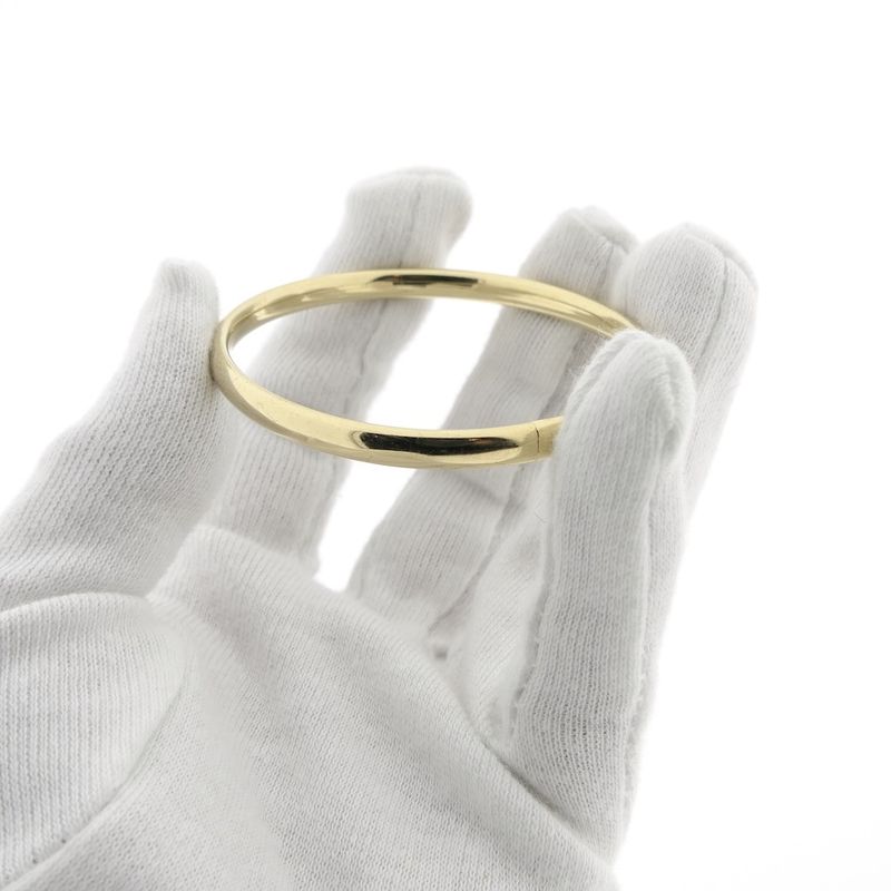 Image 6 of Gold smooth slave bracelet | Ø 60 mm