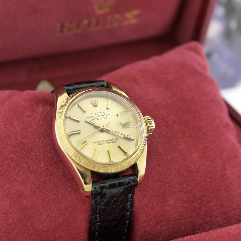Image 10 of Rolex Lady Datejust 26mm; Vintage 18k gold women's watch