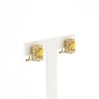 Afbeelding 3 van Gouden oorbellen met gele en witte zirconia