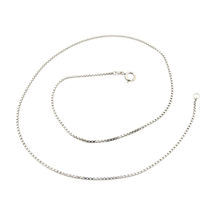 Image 5 of White gold Venetian link chain
