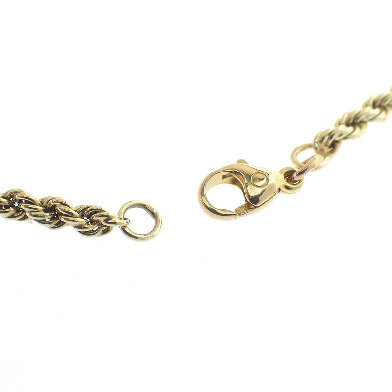 Image 5 of Gold long twisted link necklace | 72 cm