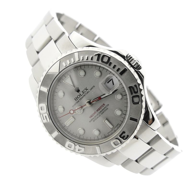 Image 8 of Rolex Yachtmaster 168622; Unisex watch with platinum bezel/dial