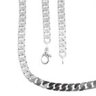 Image 1 of Silver flat gourmet link chain | 50 cm