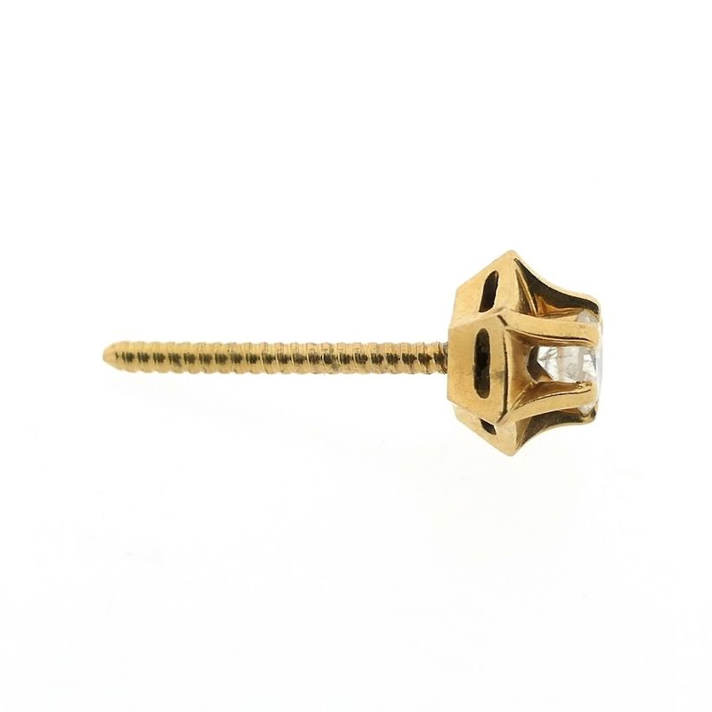 Image 7 of 18 ct. Gold stud earrings with diamond | 0.30 ct.