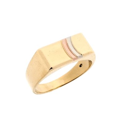 Image 1 of Tricolor gold signet ring