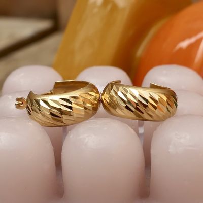 Gold-plated hoop earrings; Arpas | Ø 15.5 mm Image 2 of Gold-plated hoop earrings; Arpas | Ø 15.5 mm