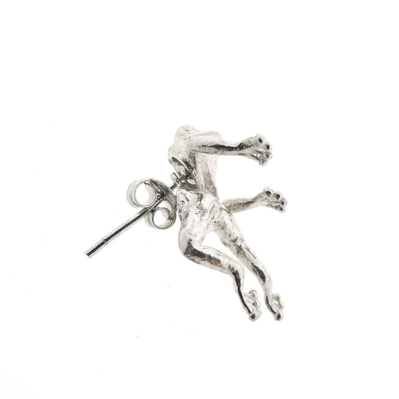 Image 6 of Silver frog stud earrings